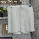 Belle By Kim Gravel Womens ScubaLuxe Wide Hem Knit 7" Shorts Green Tea 2X