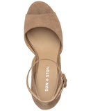 Sun + Stone Womens Reeta Block-Heel Platform Sandals Sand Stone Brown 8.5M