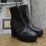 Universal Thread Womens Block Heel Faux Leather Boots Black 10M
