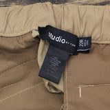 Studio by Torrid Womens Khaki Elastic Waist Zip Front Dress Pants Brown 22R