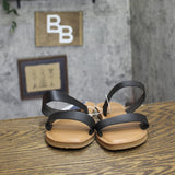 Universal Thread Freya Footbed 2-Band Sandals 94805538 Black 8W