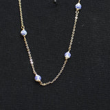 Erica Lyons Chain Necklaces Gold / Blue Multi 16" + 3" 17" + 3" 18" + 3"