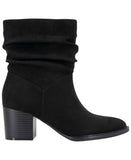 Style & Co Genoviaa Micro Suede Ruched Scrunch Booties 10019687600 Black 6M