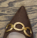 A New Day Tabitha Oversized Chain Sling Back Heels 94305252 Brown 11M