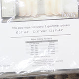 Nanshing Payton Window Curtain 2-Pack Panels with Grommet Ivory Brown 37x63