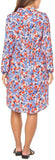 Well Worn Women's Collared Midi Dress with Pockets 1749069 Red Print 2XL
