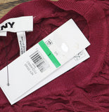 DKNY Textured Ruched Superfine Texture Top P52SAW83 Beet Red L