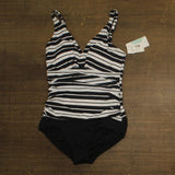 Swim Solutions Tummy-Control One-Piece Swimsuit Space Between Black Multi 12