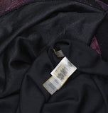 Siena Womens V Neck Metallic Side-Twist Long-Sleeve Dress Purple Multi 0