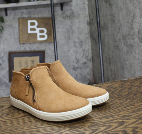 Ecco Womens Soft 7 Side Zip Bootie 430243 Cashmere Brown EUR 39 (US 8-8.5)