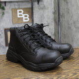 S Sport By Skechers Mens Elton Steel Toe Leather Work Boots 88421397 Black 9.5M