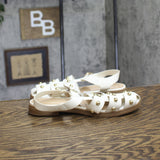 Universal Thread Womens Winnie Studded Fisherman Sandals White / Gold 8M