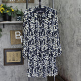 Tommy Hilfiger Woven Floral-Print Peasant Dress Sky Captain Blue / Deep Maize 14