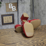 A New Day Womens Lucky Square Toe Mary Jane Heels Block 94305218 Red 6.5M