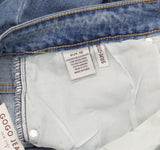 Gogo Jeans Distressed Frayed Straight-Leg Jeans Medium White Wash Blue 20W