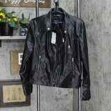 Tommy Hilfiger Women's Faux-Leather Moto Jacket J2XJ4815 Black XL