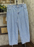 Future Collective Womens Mid-Rise Studded Barrel Leg Jeans Blue Denim 18