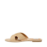 DV Dolce Vita Womens Geeya Flat Slide Sandal GEEYA Natural Brown 8M
