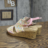 SO Adriene Kids Girls Wedge Sandals ADRIENEMULTI Pink Multi 4