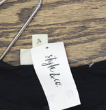 Style & Co. Cotton Embroidered Vacation Top 100122315MS Deep Black S