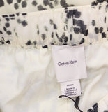Calvin Klein Womens Printed Pull-On Pants Drawstring 44B913G Light Gray Print S