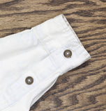 Forever 21 Womens Denim Cotton Long Sleeve Button Up Shirt Washed Blue White M