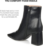 Journee Collection Womens Haylinn Bootie with Square Toe and Block Heel Black 9M