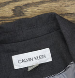 Calvin Klein One-Button Blazer Suit Jacket CSE5224D Charcoal Gray 0