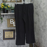 Cuddl Duds Fleece Stretch Notch Collar Pajama Set Two Piece A662811 Black PM
