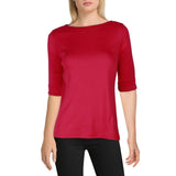 Gloria Vanderbilt Womens Striped Crewneck Pullover Top DGVK8058 Pink Aster S