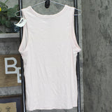 A New Day Womens Slim Fit Ribbed Crewneck Rib Knit Tank Top Light Pink 2XL