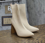 Journee Collection Womens Tru Comfort Foam Noralinn Booties Knit Beige Brown 6W