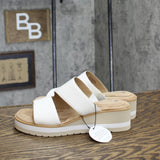 Giani Bernini Womens Ryerr Padded Insole Wedge Sandals 10011735500 White 6M