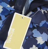 Michael Michael Kors Camo Garden Caftan Cover Up Woven New Navy Blue Multi M/L