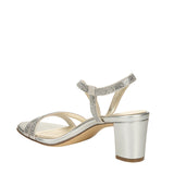 Naturalizer Vanessa2 Rhinestone Embellished Strappy Heeled Sandal Silver Gray 7M
