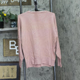 Berkley Jensen Womens Pearl Embellished Lightweight Pullover Sweater Pink 2XL