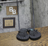 Reef Womens Thong Seaside Twist Flip Flop CJ3606 Black 8M