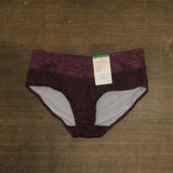 Warner's No Pinching Microfiber with Lace Panty Burgundy Soft Vines Purple L