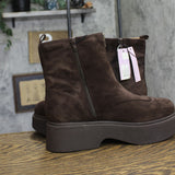 Wild Fable Honor Combat Platform Boots Faux Suede 94568515 Dark Brown 11M
