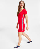 Tommy Jeans Womnes Knit Square-Neck Ribbed Dress T2FD0BGE