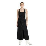 Universal Thread Womens Denim Tailored Corset Midi Dress 91829603 Black 4