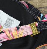 Bleu By Rod Beattie Escape Cross Strap Bra-Sized Bikini Swim Top Black Multi 34D