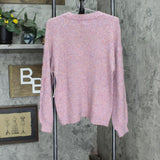Lc Lauren Conrad Women's Cable-Knit Texture Sweater WL23S031RN Pink Confetti M