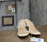 A New Day Womens Ansel Double Band Open Toe Wedge Heels 93320230 Tan Brown 7M