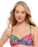 Salt + Cove Juniors Sweetheart Bralette Bikini Swim Top 807140 Multi Blue M