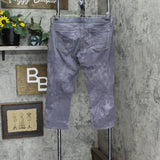 Gap Womens Cropped Stretch Lightweight Denim Jeans Gray Tie-Dye 31/12