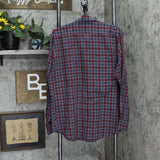 Evan Von Furstenberg Mens Long Sleeve Button Up Shirt Red Gray Multi XL