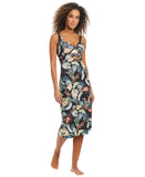 Bar III Swept Away Knot-Front Dress Swim Cover-Up MBSA25839 Black Multi XS