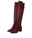 Michael Michael Kors Heels Braden Over the Knee Riding Boots Merlot Purple 7M