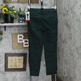 Hilary Radley Womens Ponte Pull-On Mid Rise Slim Leg Pants Emerald Green M